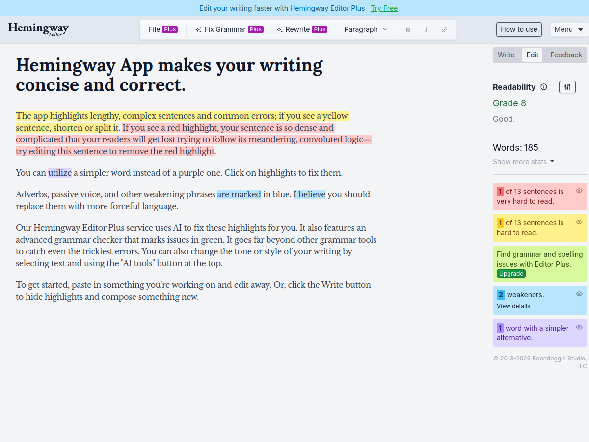 Hemingway Editor Official Preview