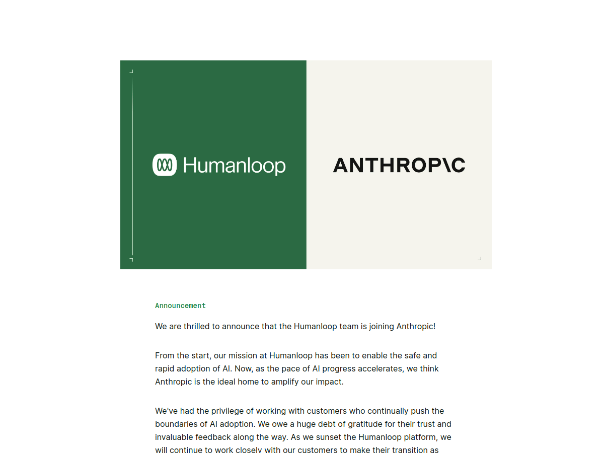 Humanloop Official Preview