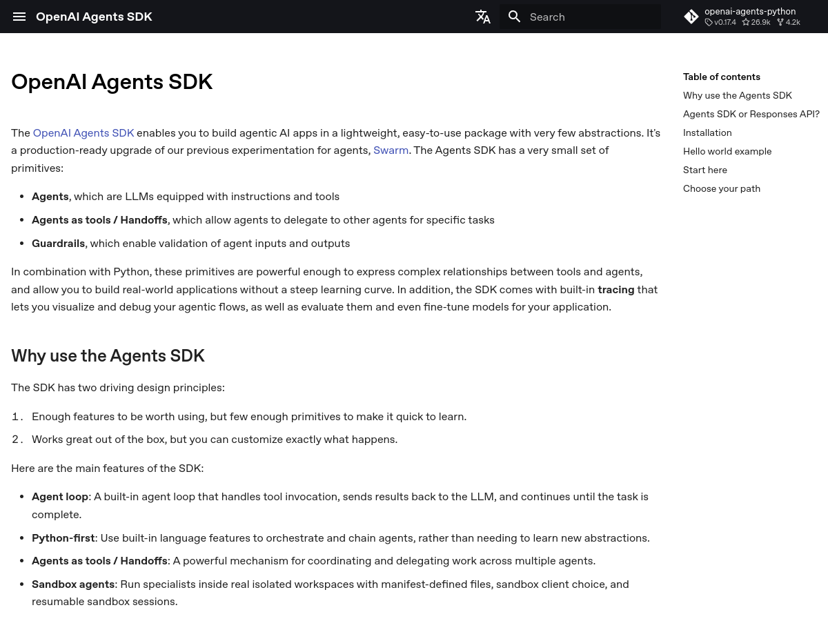 OpenAI Agents SDK Official Preview